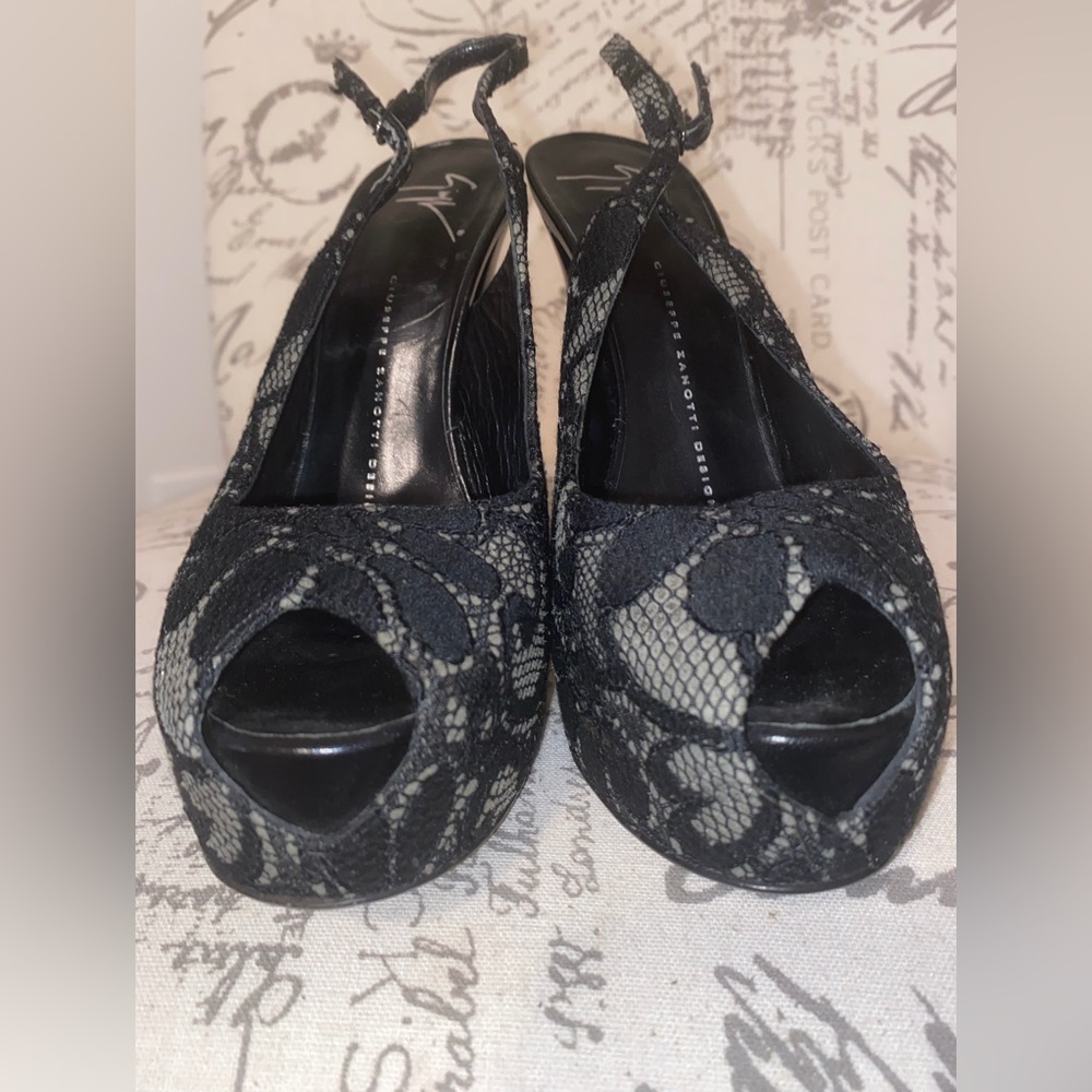 Sexy Monro Lace Giuseppe Zanotti Peep toe stiletto - Picture 13 of 16